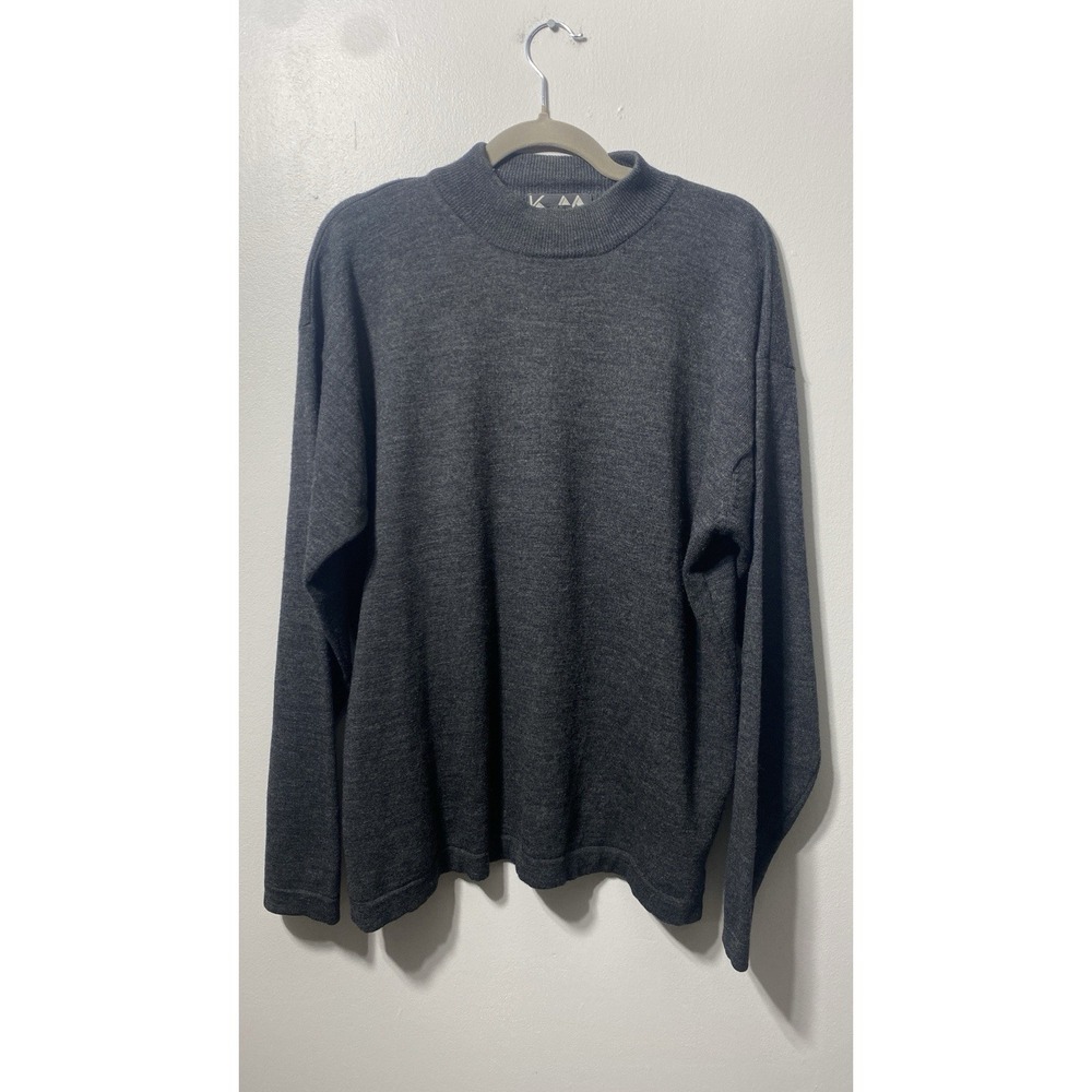 Krizia Maglia Men's Italian‎ 100% Merino Wool Sweater Mock Neck Old Money Sz M/L